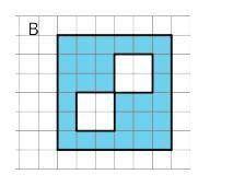 Find the area of the blue shaded shape
