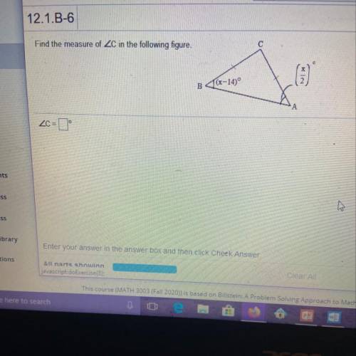 What’s the measure for angle C?