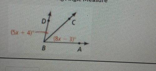 If m angle ABD=79 degrees , what are m angle ABC and m angle DBC