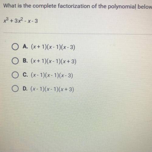 What is the complete factorization of the polynomial below?