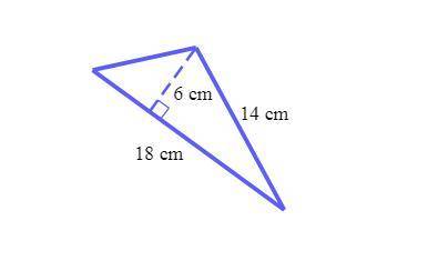 Find the area of the triangle below. Be sure to include the correct unit in your answer.