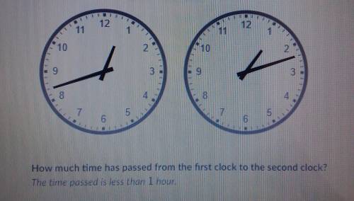 How much time has passed from the first clock to the second clock?