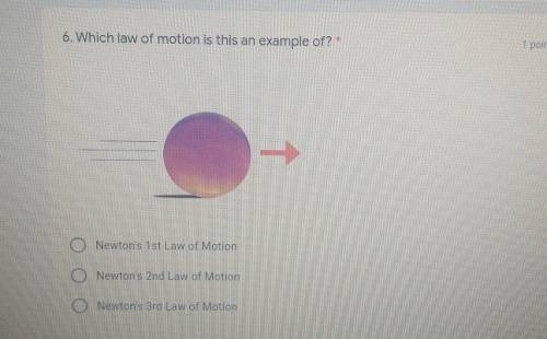 Which law of motion is this an example of? Newton's 1st 2nd or 3rd law?