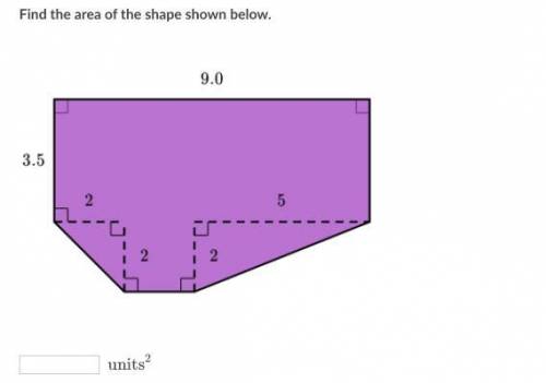 Find The Area Of The Shape Shown Below