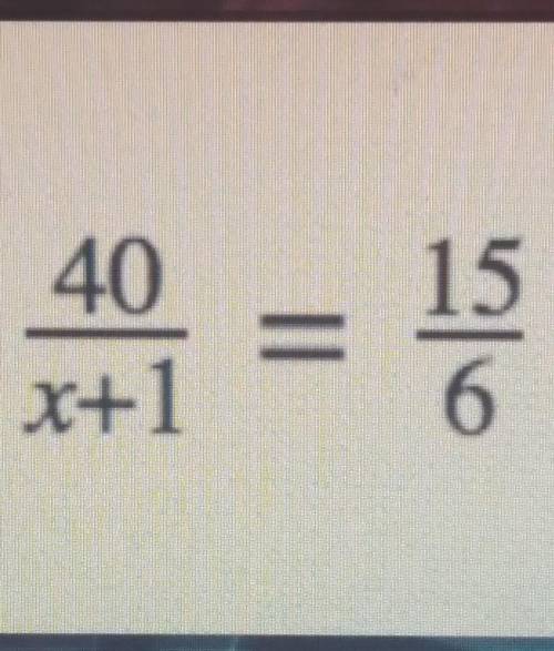 Solve the equation for x
