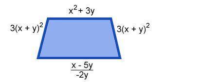 What is the perimeter of the trapezoid if x = 4 and y = -2? Round to the nearest whole number