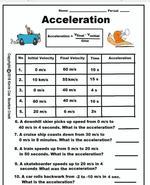WILL GIVE BRAINLIEST PLEASE HELP ACCELERATION QUESTIONSS