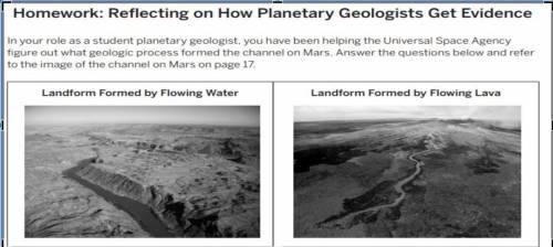 What geologic process could have formed the channel on Mars? What do you think the answer to this q