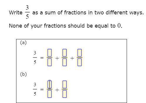 Write the fraction in 2 different ways