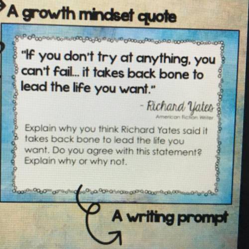 Write a paragraph about this quote and why Richard Yates said it takes back bone to lead the life y