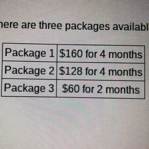 James wants to buy a new cell phone package. There are three packages available, each offering a di
