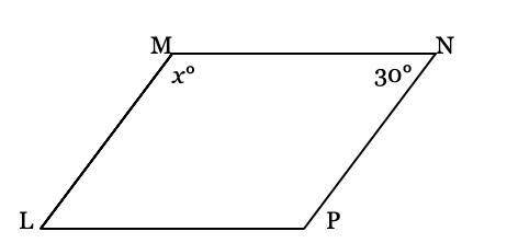 In parallelogram LMNP if m ∡ m∡MNP=30 ∘ ∘ find m ∡ m∡LMN.