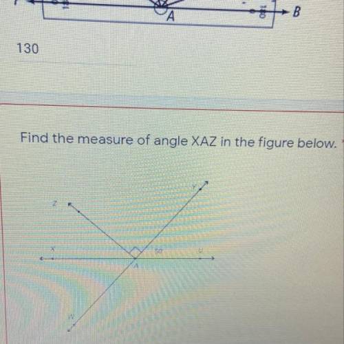 Find the measure of angle XAZ in the figure below.