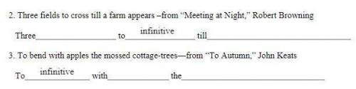 does anyone have any ideas? the blanks with infinitives have to be infinitives but otherwise everyt