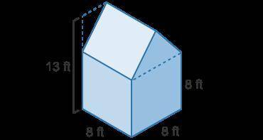 Doah builds a gardening shed for her father's birthday. Based on the measurements below, what is th