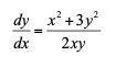 Solve the given differential equation by an appropriate substitution.