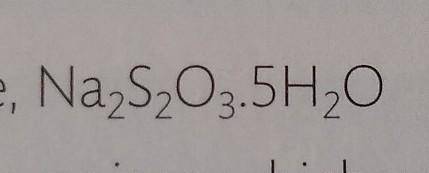 Can someone please explain to me how to find the molar mass of hydrated sodium thiosulfate. I put t