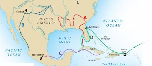 Which number indicates the location of the Aztec Empire?
1
2
3 
4