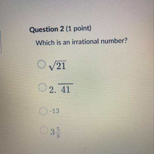 Which is an irrational number?