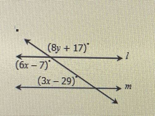 What is the value of x and y