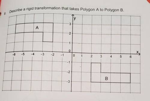Describe a rigid transformation that takes Polygon A to Polygon B. Does Anybody know the answer to