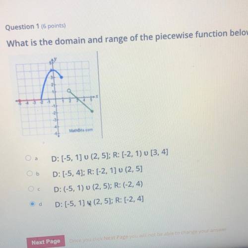 What is the domain and range of the piecewise function below?