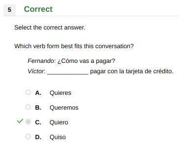 Which verb form best fits this conversation?

Fernando: ¿Cómo vas a pagar?
Víctor: ____________ pa