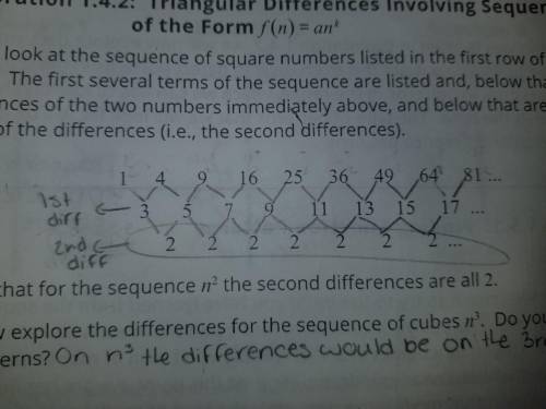 Explain how the triangular difference process is related to the rate of change of your sequence fun