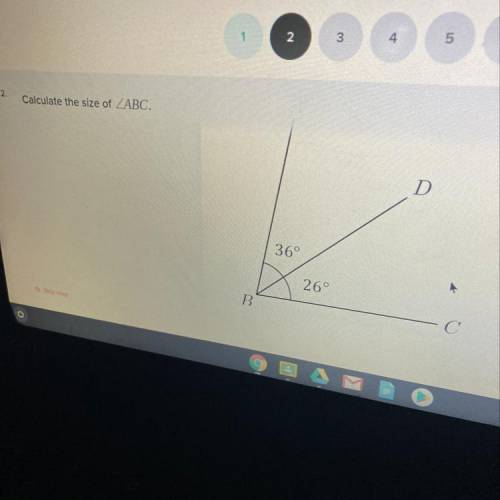 Please please please help me! the question is: calculate the size of ABC, thank you!