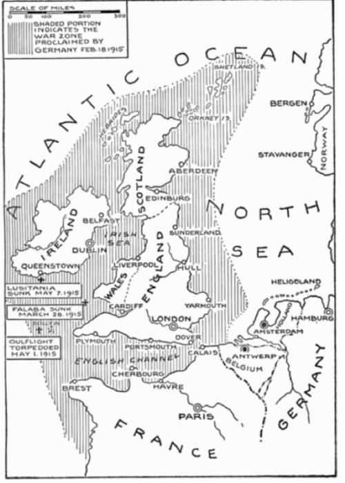 This map was published in 1919: A map image of Western Europe is shown. The map focuses on England,