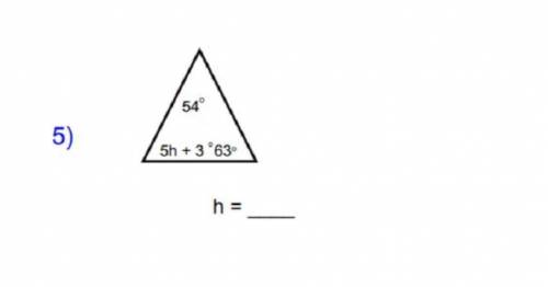 Solve for H
Due by 2:00
Plz Help