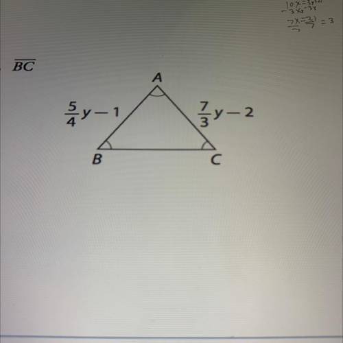I’m not sure how to slove this problem it’s a equilateral triangle and I’m trying to find out what
