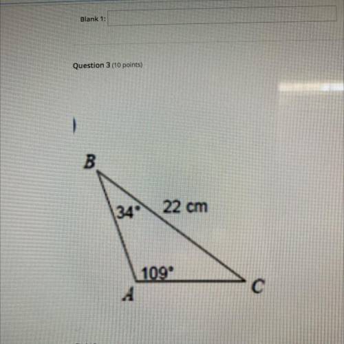 Find AB
Round your answer to the nearest tenth