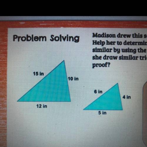 Are the triangles similar? Explain why or why not
