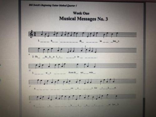 What is the musical messages ?