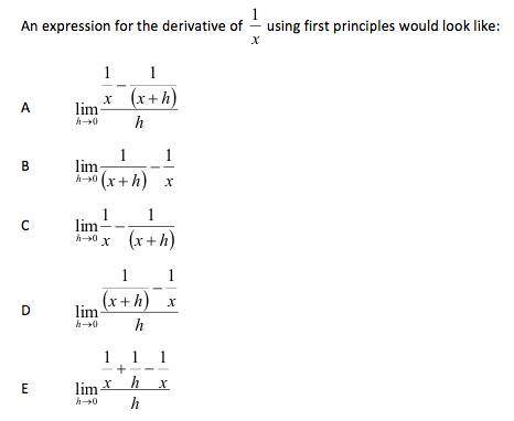 Differentiation from first principles. please help! question is attached :)