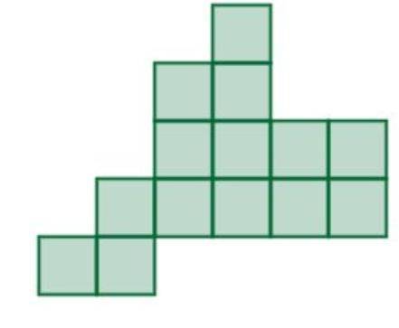 The figure below with an area of 126 unit squares is formed by identical squares. What is the perim