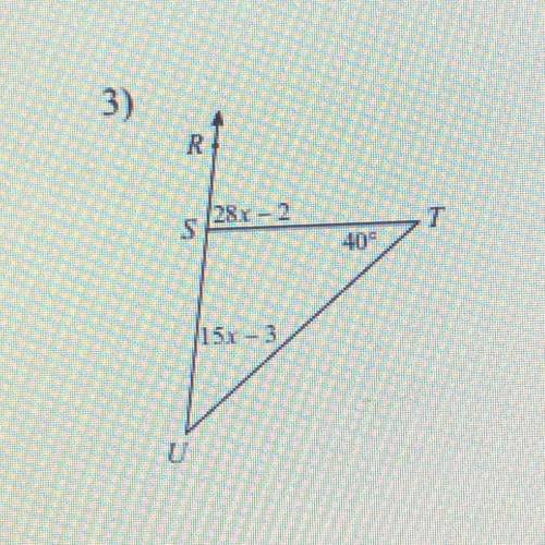 Solve for x in geometry