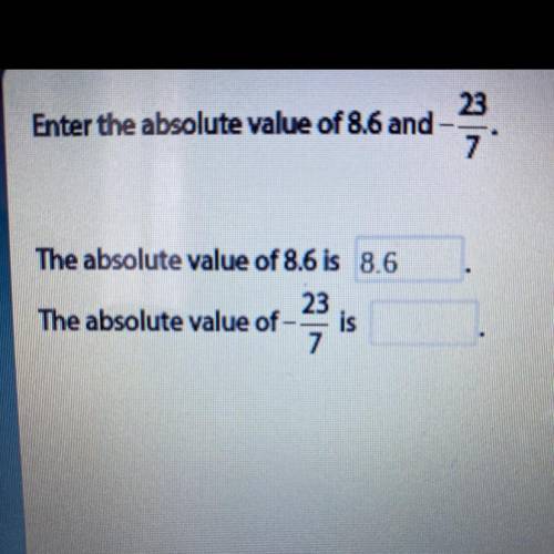 Absolute value of -23/7