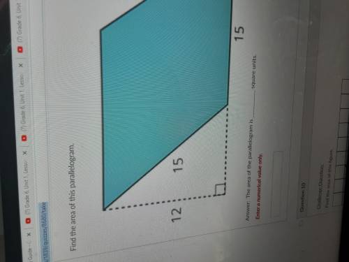 What is the Area of this parallelogram