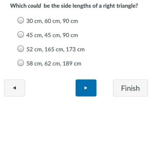 Which could be the side lengths of a right triangle?