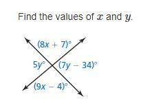 Find x and y
i need help fast