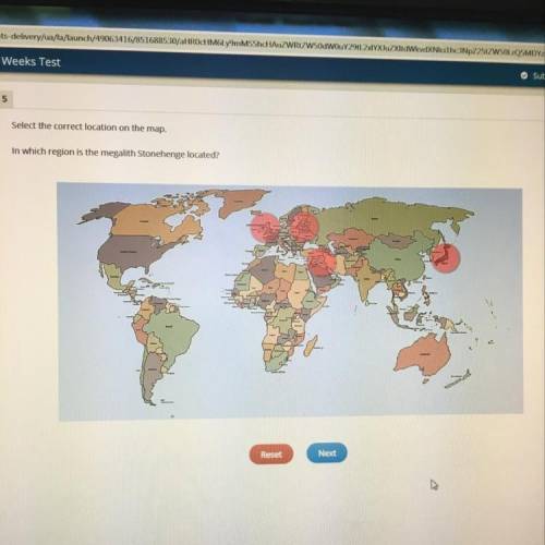 Submit Test

Reader Tools
5
Select the correct location on the map.
In which region is the megalit