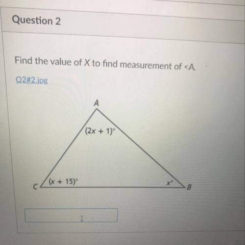 Find the value of X to find measurement of