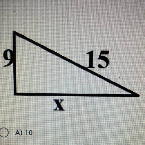 Find the missing side for the right triangle