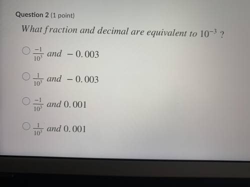 What fraction and decimal are equivalent to