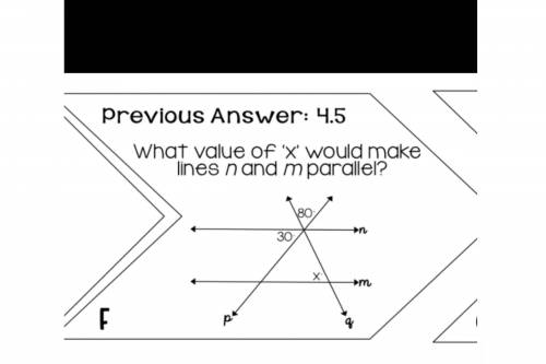 What value of 'x' would make lines n and m parallel?