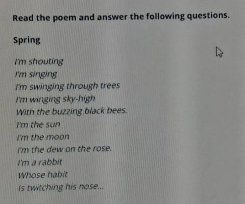 Which of the following is a metaphor in this poem?

A) Is twitching his nose.B) There are no metap
