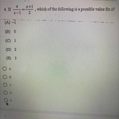 Which of the following is a possible value for X