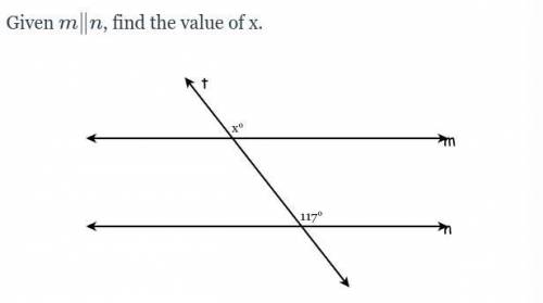 Given m//n, find the value of x
